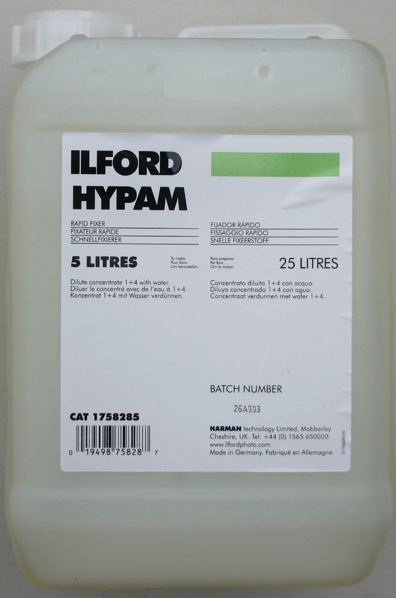 ILFORD HYPAM RAPID FIXER FOR FILM & PAPER 5 LITRE