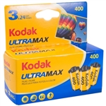 KODAK ULTRAMAX 400 35MM FILM 24 EXPOSURES TRIPLE PACK