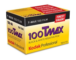 KODAK TMAX 100 BLACK & WHITE 35MM FILM 36 EXPOSURES