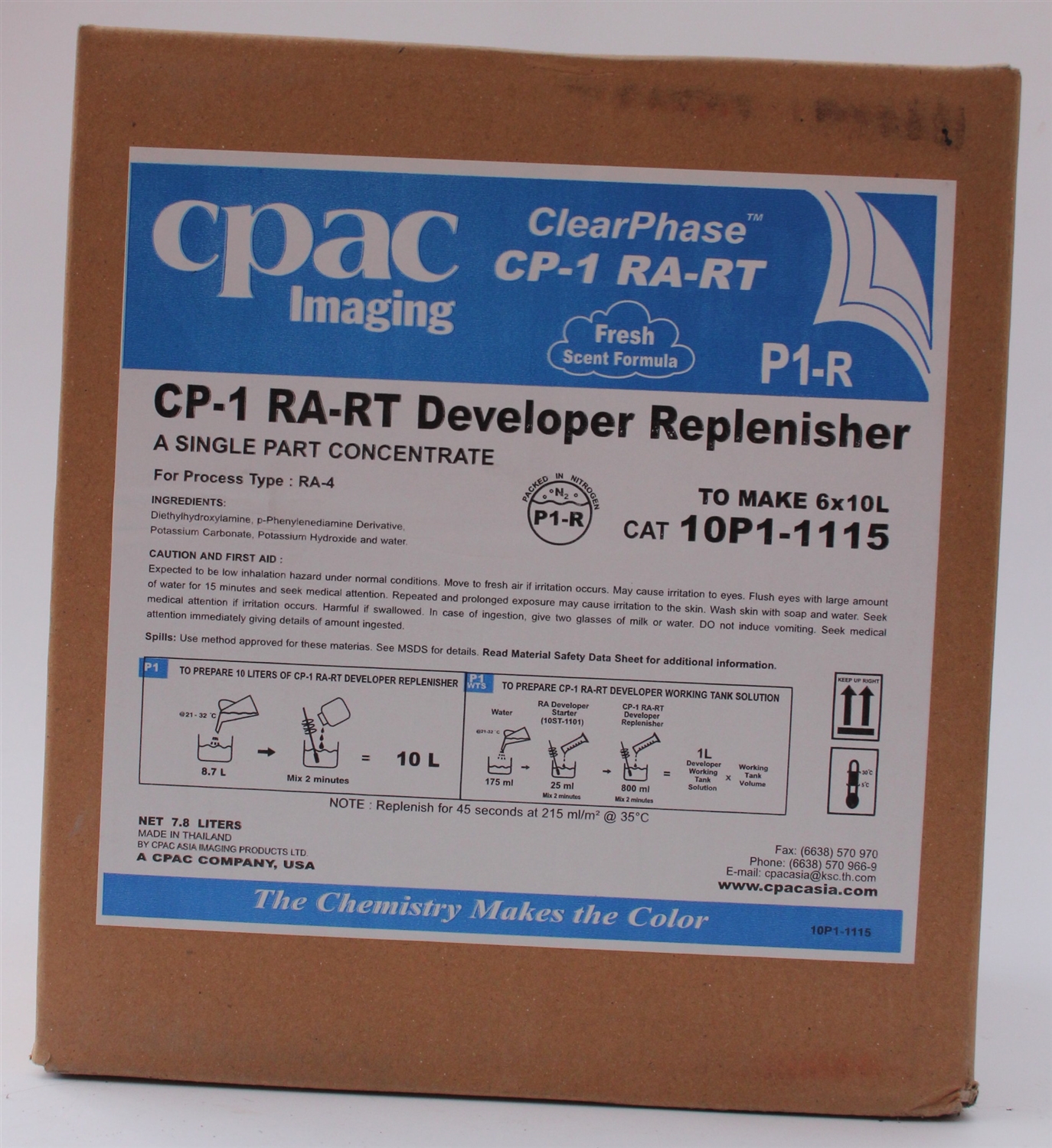 CPAC RA4 RT DEVELOPER REPLENISHER 6 X 10L