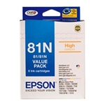 EPSON 81N INK CARTRIDGE VALVE PACK HIGH CAPACITY