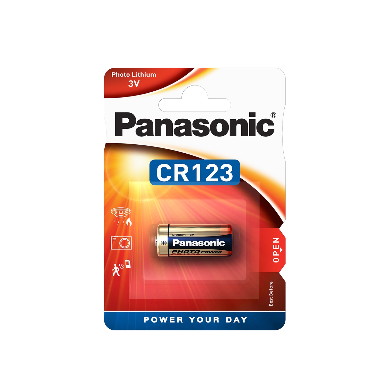  Panasonic CR123A Lithium 3V Photo Lithium Batteries (4 Pack) :  Health & Household