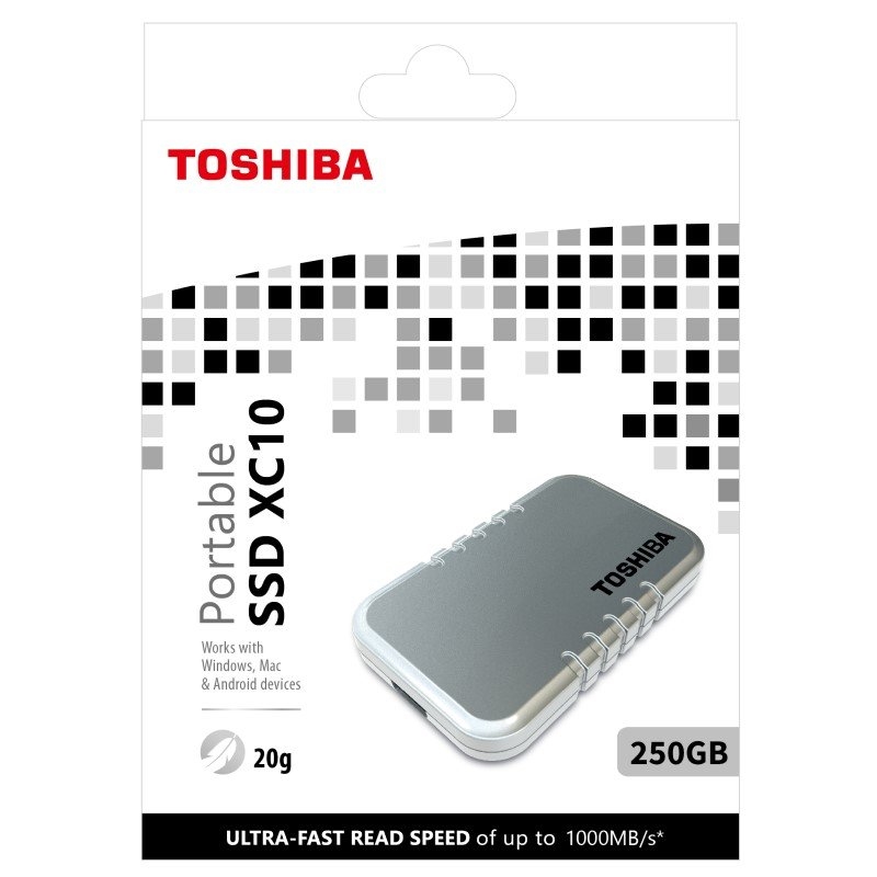 TOSHIBA XC10 250GB PORTABLE SSD HARDDRIVE