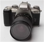 PENTAX MZ-5n SLR FILM CAMERA WITH RICOH 28-80 MACRO ZOOM USED