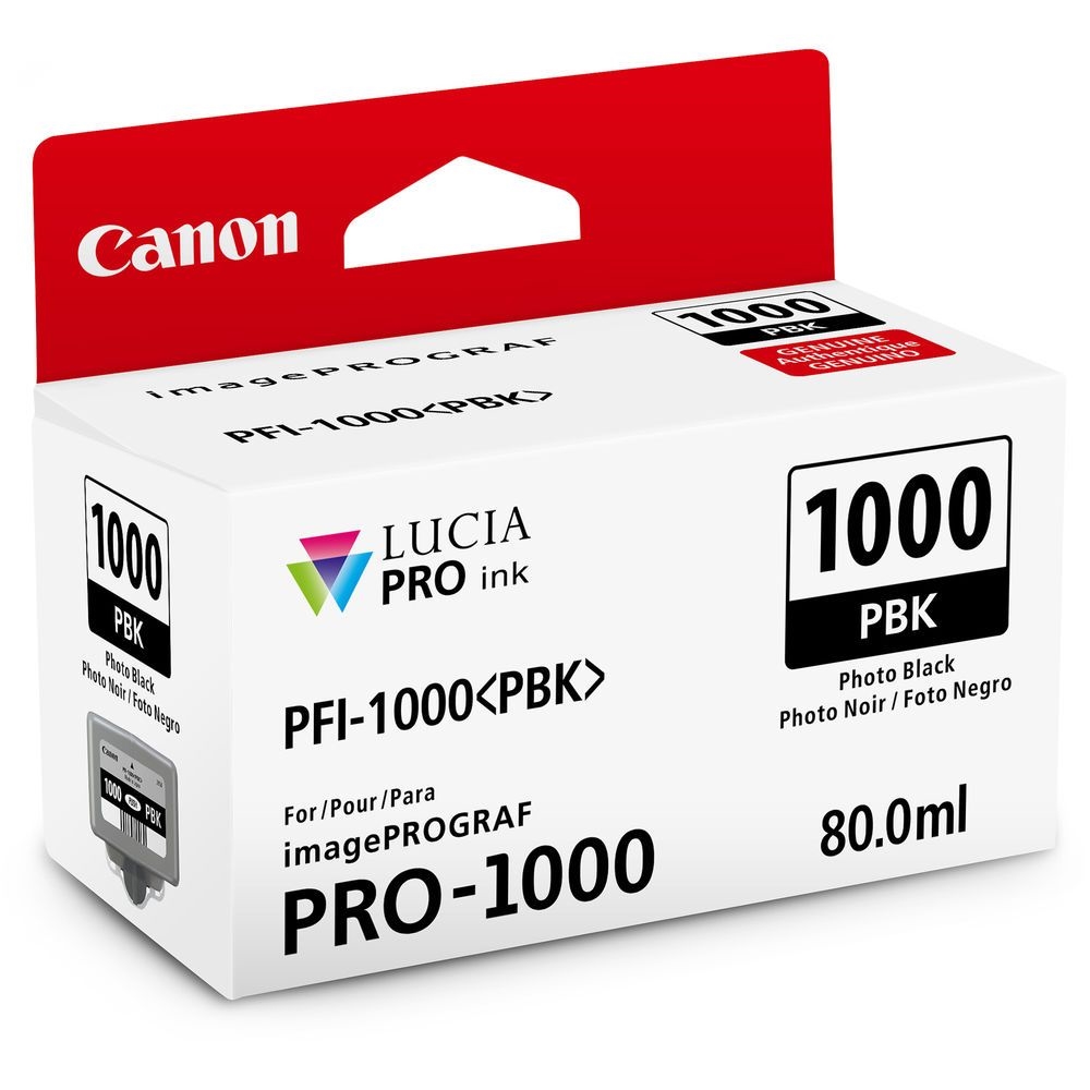 CANON PRO-1000 80ML PHOTO BLACK INK PFI1000PBK