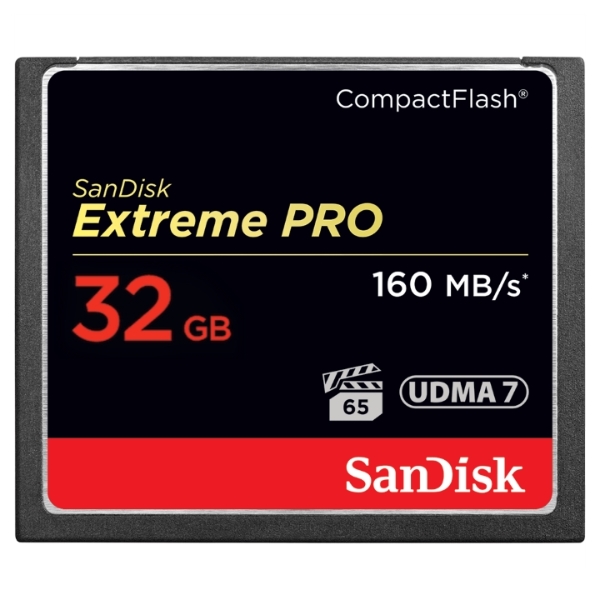 SANDISK EXTREME PRO COMPACTFLASH 32GB 160MB/S