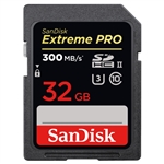 SANDISK EXTREME PRO SDHC UHS-II MEMORY CARD 32GB 300MB/S R