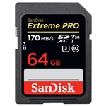 SANDISK EXTREME PRO SDXC SDXXY 64GB 170MB/S R, 90MB/S W