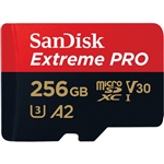 SANDISK EXTREME PRO MICROSDXC UHS-I V30 U3 C10 A2 256GB MEMORY CARD -170MB/S R, 90MB/S