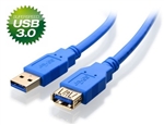 USB 3.0 EXTENSION CABLE TYPE A TO A M/F BLUE 3M