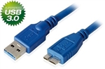 USB 3.0 CABLE TYPE A TO MICRO-USB B M/M BLUE 3M